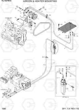 1090 AIR CONDITIONER MOUNTING HL740TM-9, Hyundai