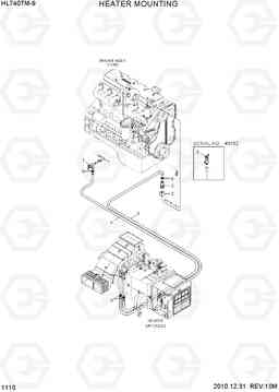 1110 HEATER MOUNTING HL740TM-9, Hyundai