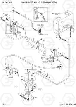 3011 MAIN HYDRAULIC PIPING(#0302-) HL740TM-9, Hyundai