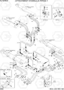 3040 ATTACHMENT HYDRAULIC PIPING 1 HL740TM-9, Hyundai