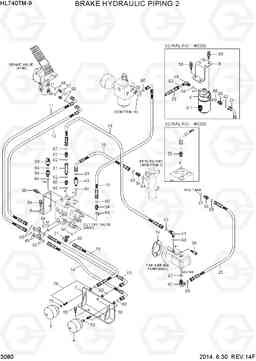 3080 BRAKE HYDRAULIC PIPING 2 HL740TM-9, Hyundai