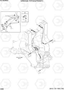 3090 GREASE PIPING(FRONT) HL740TM-9, Hyundai