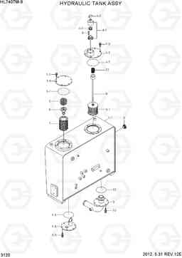 3120 HYDRAULIC TANK ASSY HL740TM-9, Hyundai
