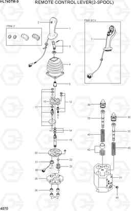 4070 REMOTE CONTROL LEVER HL740TM-9, Hyundai