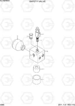 4090 SAFETY VALVE HL740TM-9, Hyundai