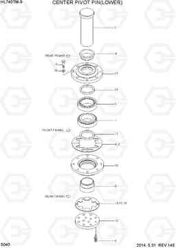 5040 CENTER PIVOT PIN(LOWER) HL740TM-9, Hyundai