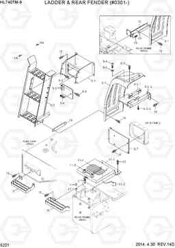 5221 LADDER & REAR FENDER(#0301-) HL740TM-9, Hyundai