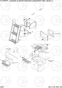 5226 LADDER & REAR FENDER(SKID TIRE,#0301-) HL740TM-9, Hyundai