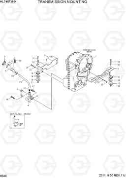 6040 TRANSMISSION MOUNTING HL740TM-9, Hyundai