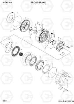 6310 FRONT BRAKE HL740TM-9, Hyundai