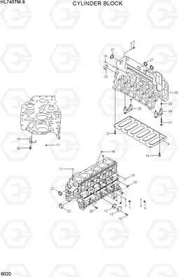 9020 CYLINER BLOCK HL740TM-9, Hyundai