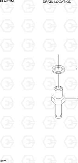 9075 DRAIN LOCATION HL740TM-9, Hyundai