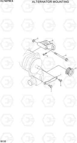 9110 ALTERNATOR MOUNTING HL740TM-9, Hyundai