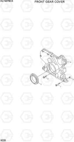 9220 FRONT GEAR COVER HL740TM-9, Hyundai