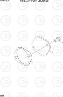 9240 AUXILIARY PUMP MOUNTING HL740TM-9, Hyundai