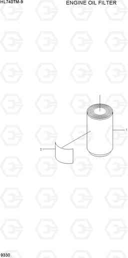 9330 ENGINE OIL FILTER HL740TM-9, Hyundai