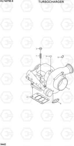 9440 TURBOCHARGER HL740TM-9, Hyundai