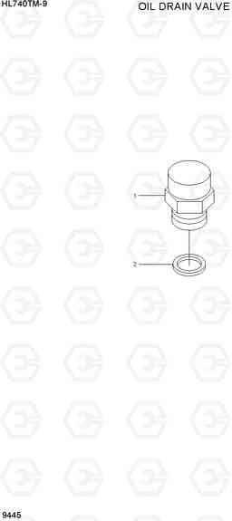 9445 OIL DRAIN VALVE HL740TM-9, Hyundai