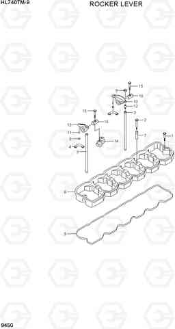 9450 ROCKER LEVER HL740TM-9, Hyundai