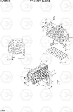 A020 CYLINER BLOCK HL740TM-9, Hyundai