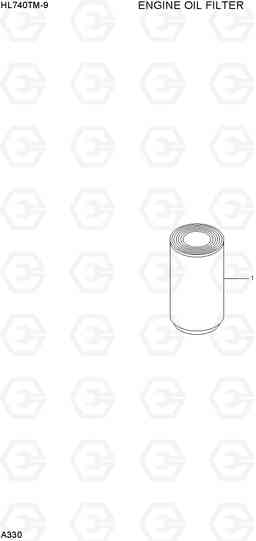 A330 ENGINE OIL FILTER HL740TM-9, Hyundai