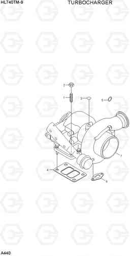 A440 TURBOCHARGER HL740TM-9, Hyundai