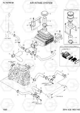 1050 AIR INTAKE SYSTEM HL740TM-9A, Hyundai