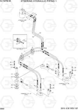 3050 STEERING HYDRAULIC PIPING 1 HL740TM-9A, Hyundai