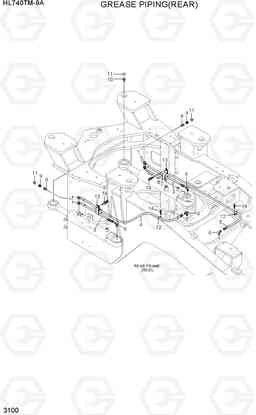 3100 GREASE PIPING(REAR) HL740TM-9A, Hyundai