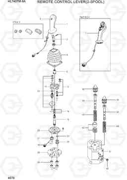 4070 REMOTE CONTROL LEVER(2-SPOOL) HL740TM-9A, Hyundai