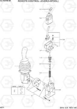 4071 REMOTE CONTROL LEVER(3-SPOOL) HL740TM-9A, Hyundai