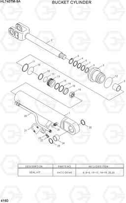 4160 BUCKET CYLINDER HL740TM-9A, Hyundai