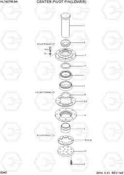 5040 CENTER PIVOT PIN(LOWER) HL740TM-9A, Hyundai