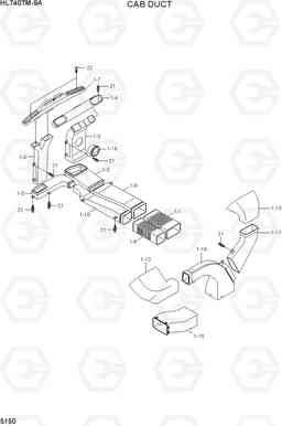 5150 CAB DUCT HL740TM-9A, Hyundai