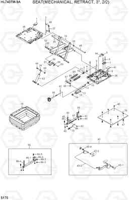 5175 SEAT(MECHANICAL, RETRACT, 3 HL740TM-9A, Hyundai