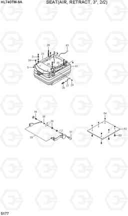 5177 SEAT(AIR, RETRACT 3 HL740TM-9A, Hyundai