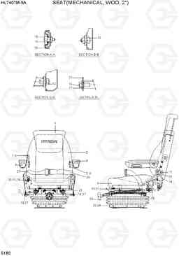 5180 SEAT(MECHANICAL, WOO, 2 HL740TM-9A, Hyundai