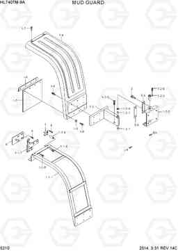 5210 MUD GUARD HL740TM-9A, Hyundai