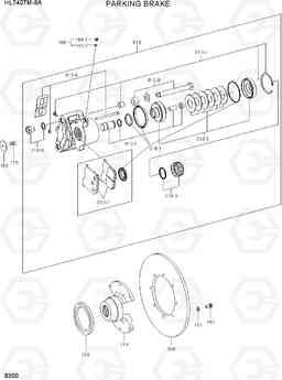 6300 PARKING BRAKE HL740TM-9A, Hyundai