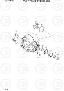 6310 FRONT AXLE DRIVE HOUSING HL740TM-9A, Hyundai