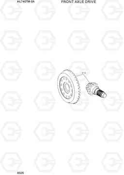 6320 FRONT AXLE DRIVE HL740TM-9A, Hyundai