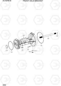 6350 FRONT AXLE BRACKET HL740TM-9A, Hyundai