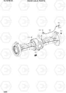 6480 REAR AXLE PARTS HL740TM-9A, Hyundai