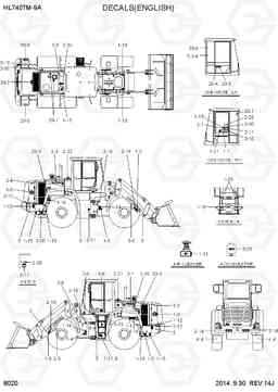 8020 DECALS(ENGLISH) HL740TM-9A, Hyundai