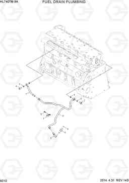 9210 FUEL DRAIN PLUMBING HL740TM-9A, Hyundai