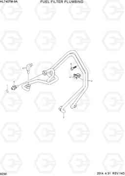 9230 FUEL FILTER PLUMBING HL740TM-9A, Hyundai