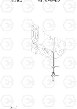 9270 FUEL INLET FITTING HL740TM-9A, Hyundai