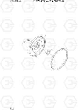 9300 FLYWHEEL AND MOUNTING HL740TM-9A, Hyundai