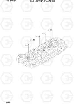 9320 CAB HEATER PLUMBING HL740TM-9A, Hyundai