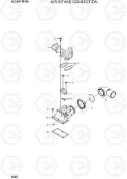 9340 AIR INTAKE CONNECTION HL740TM-9A, Hyundai